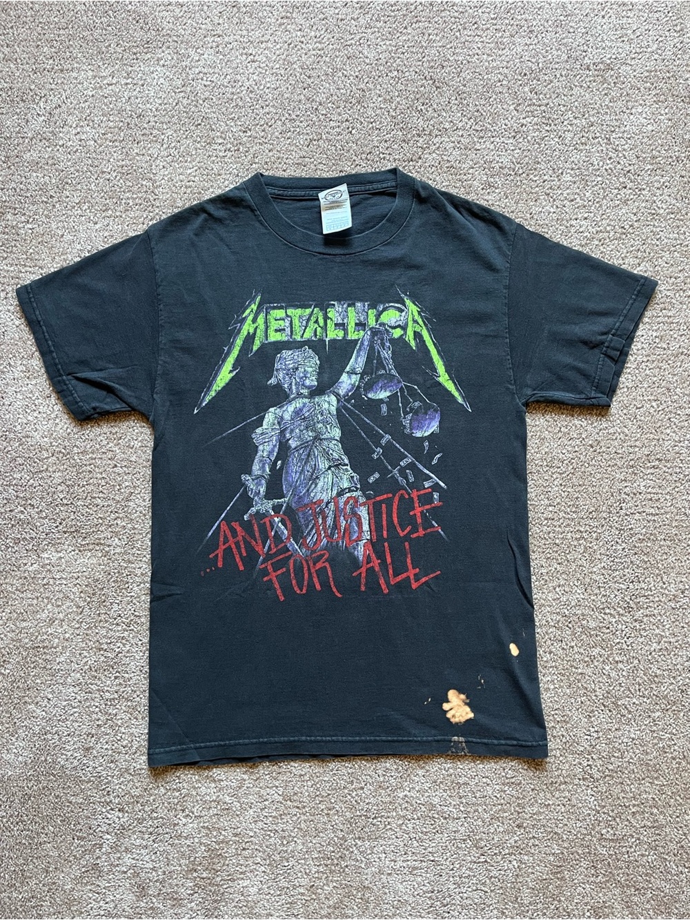 VTG 00’s / Y2K Metallica “And Justice For All” Faded Black Band Tee